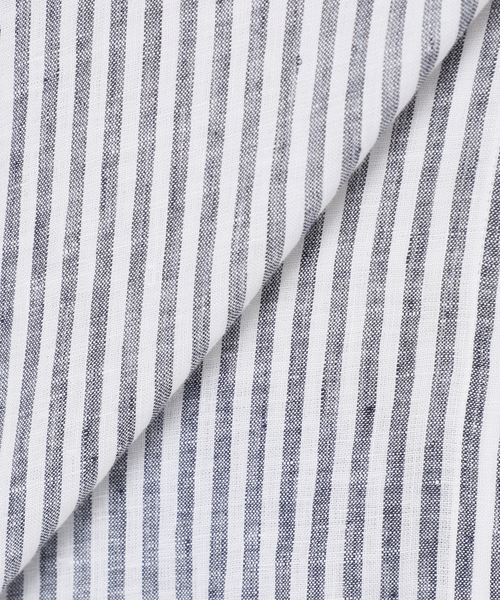 B.C STOCK（ベーセーストック）の「フレンチリネンレギュラーシャツ（シャツ/ブラウス・レディース・コバルトブルー/パープル/ピンク/ブラック/アイボリー/サックスブルー・FREE）」の17枚目の写真