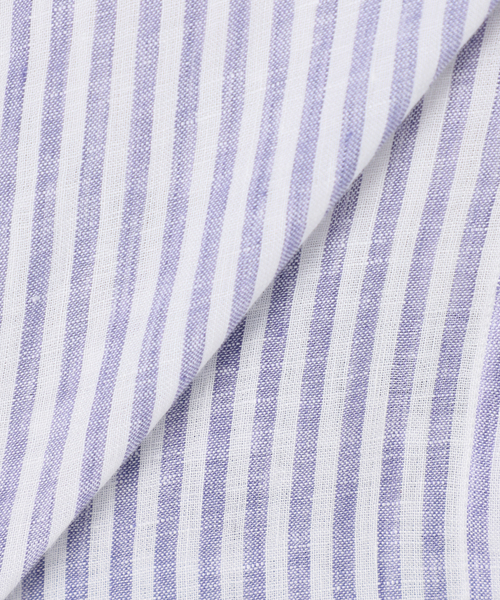 B.C STOCK（ベーセーストック）の「フレンチリネンレギュラーシャツ（シャツ/ブラウス・レディース・コバルトブルー/パープル/ピンク/ブラック/アイボリー/サックスブルー・FREE）」の11枚目の写真