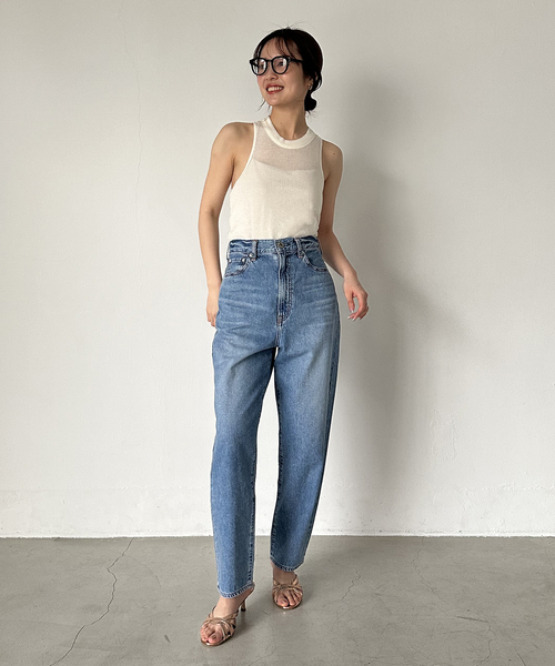 Noble（ノーブル）の「NINETY PERCENT/ナインティーパーセント Rib seam tank（タンクトップ・レディース・ブラック/ホワイト/ピンク・SMALL）」の5枚目の写真
