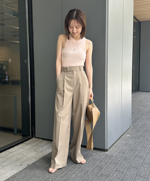 Noble（ノーブル）の「NINETY PERCENT/ナインティーパーセント Rib seam tank（タンクトップ・レディース・ブラック/ホワイト/ピンク・SMALL）」の6枚目の写真