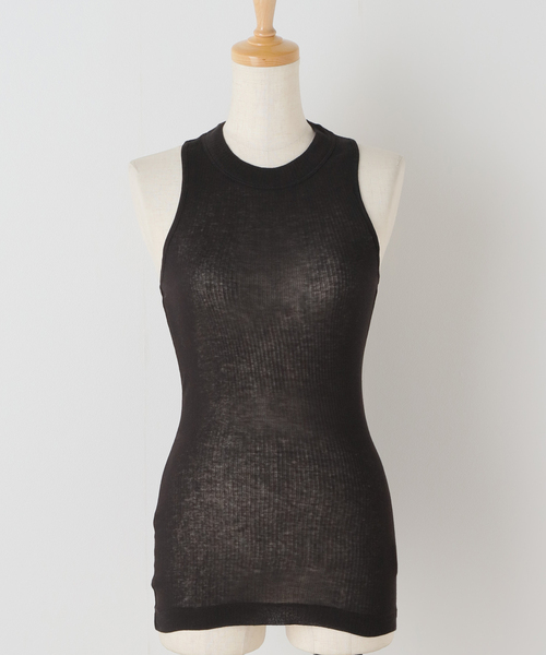 Noble（ノーブル）の「NINETY PERCENT/ナインティーパーセント Rib seam tank（タンクトップ・レディース・ブラック/ホワイト/ピンク・SMALL）」の9枚目の写真