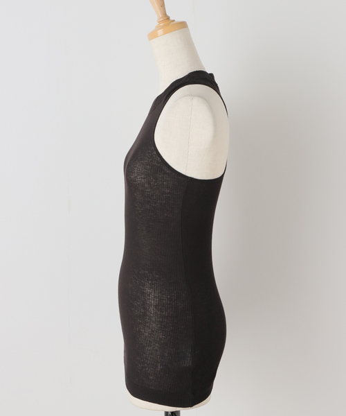 Noble（ノーブル）の「NINETY PERCENT/ナインティーパーセント Rib seam tank（タンクトップ・レディース・ブラック/ホワイト/ピンク・SMALL）」の8枚目の写真