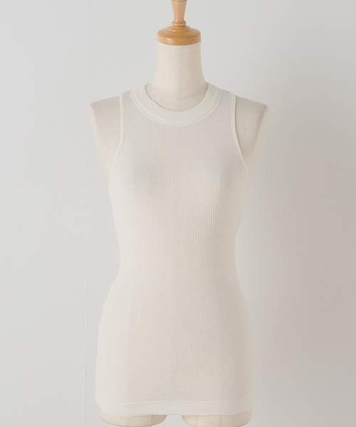 Noble（ノーブル）の「NINETY PERCENT/ナインティーパーセント Rib seam tank（タンクトップ・レディース・ブラック/ホワイト/ピンク・SMALL）」の17枚目の写真