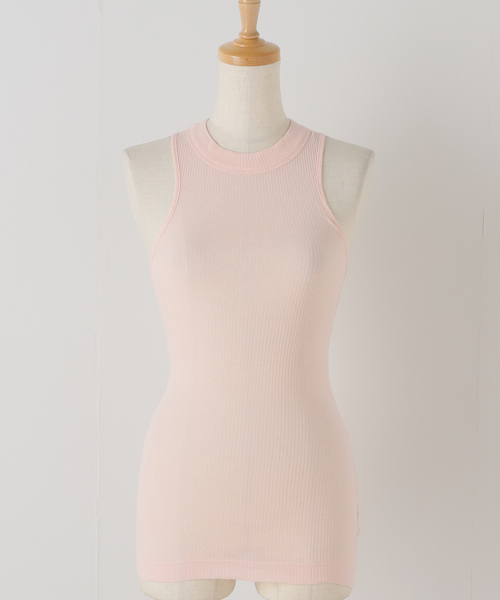 Noble（ノーブル）の「NINETY PERCENT/ナインティーパーセント Rib seam tank（タンクトップ・レディース・ブラック/ホワイト/ピンク・SMALL）」の19枚目の写真