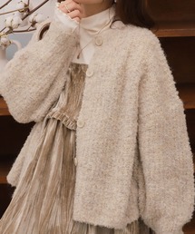 【150㎝前後の小柄さんサイズ】前後2WAY淡色ニットカーディガン