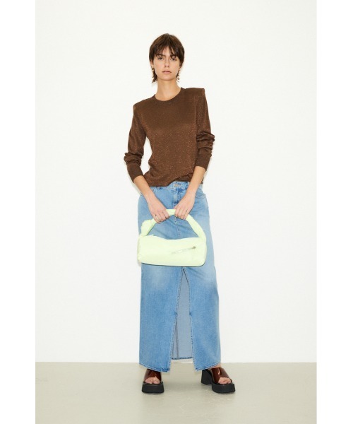 THROW by SLY（スローバイスライ）の「THROW RECTANGLE PUFFER BAG レクタング ルパッファー バッグ（ハンドバッグ・レディース・アイボリー/ライトグリーン・FREE）」の3枚目の写真