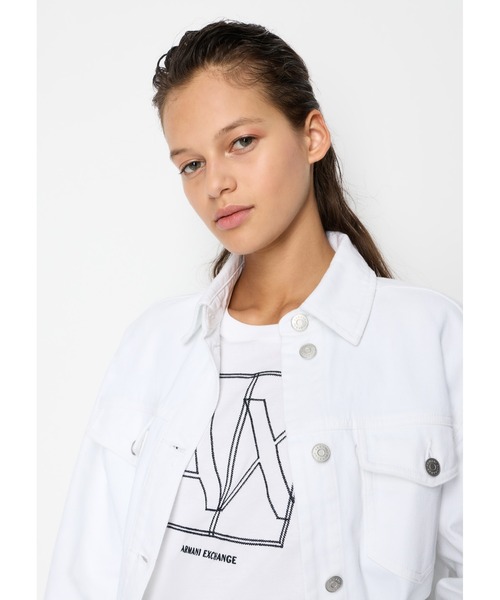 ARMANI EXCHANGE（アルマーニエクスチェンジ）の「【A|X アルマーニ エクスチェンジ】ボックスロゴデザイン　半袖クルーネックTシャツ/SLIM（Tシャツ/カットソー・レディース・ホワイト系その他・LARGE/MEDIUM/SMALL/X-SMALL）」の3枚目の写真