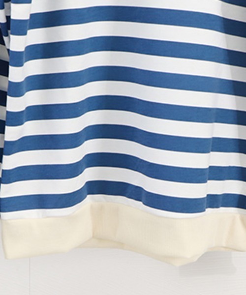 Miniministore(ミニミニストア)の「ボーダー柄 スウェット 配色 トレーナー(Tシャツ/カットソー・レディース・ブラック/ブルー・FREE)」の17枚目の写真