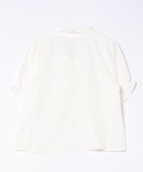 marun（マルン）の「＜大きいサイズ＞ リボンタイブラウス marun（シャツ/ブラウス・レディース・ピンク/ラベンダー/オフホワイト・L/LL/3L/4L/5L）」の4枚目の写真