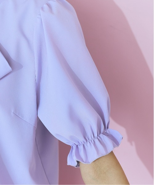 marun（マルン）の「＜大きいサイズ＞ リボンタイブラウス marun（シャツ/ブラウス・レディース・ピンク/ラベンダー/オフホワイト・L/LL/3L/4L/5L）」の13枚目の写真