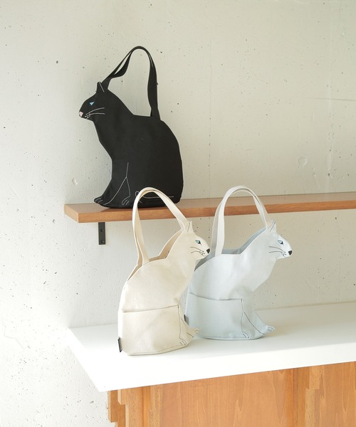 ROOTOTE(ルートート)の「【ROOTOTE】 EU.デリ.オスワリネコ-A トートバッグ ネコトート 猫バッグ 1110(トートバッグ・レディース・オフホワイト/ブラック/ライトグレー・FREE)」の18枚目の写真