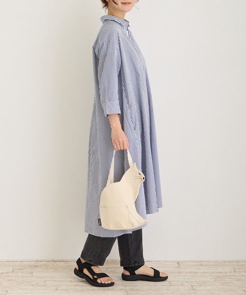 ROOTOTE(ルートート)の「【ROOTOTE】 EU.デリ.オスワリネコ-A トートバッグ ネコトート 猫バッグ 1110(トートバッグ・レディース・オフホワイト/ブラック/ライトグレー・FREE)」の10枚目の写真