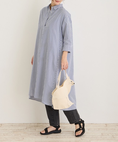 ROOTOTE(ルートート)の「【ROOTOTE】 EU.デリ.オスワリネコ-A トートバッグ ネコトート 猫バッグ 1110(トートバッグ・レディース・オフホワイト/ブラック/ライトグレー・FREE)」の11枚目の写真