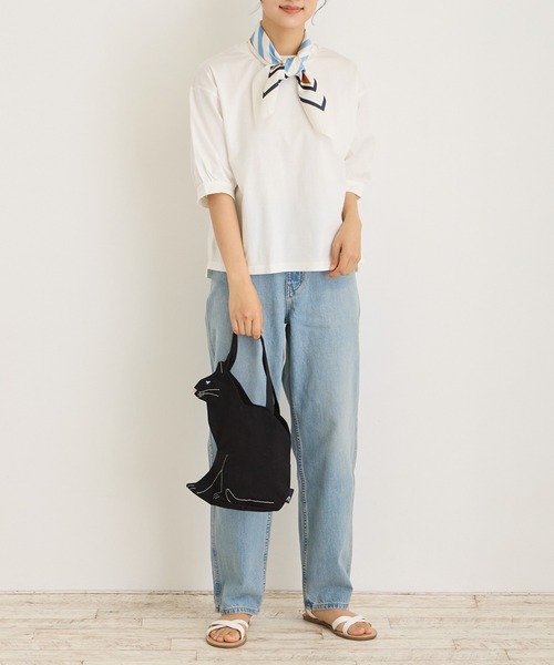 ROOTOTE(ルートート)の「【ROOTOTE】 EU.デリ.オスワリネコ-A トートバッグ ネコトート 猫バッグ 1110(トートバッグ・レディース・オフホワイト/ブラック/ライトグレー・FREE)」の13枚目の写真