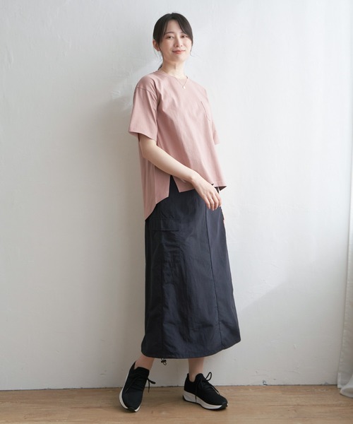 ikka(イッカ)の「コットンUSA半袖Tシャツ(Tシャツ/カットソー・レディース・ブラック/オフホワイト/グレー/ミント/ホワイト/ピンク/マスタード/ブルー・S/M/L)」の20枚目の写真