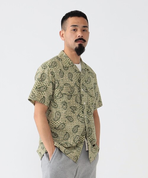 完売品　BEAMS マチュアリー　ペイズリーハーフジップシャツ ドローストリング 完売品 BEAMS マチュアリー ペイズリーハーフジップシャツ
