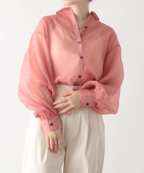 GLOBAL WORK(グローバルワーク)の「高山直子さんコラボ/シアーオーバーシャツ/EiiS(シャツ/ブラウス・レディース・ライトカーキ/アイボリー・X-SMALL/SMALL)」の16枚目の写真