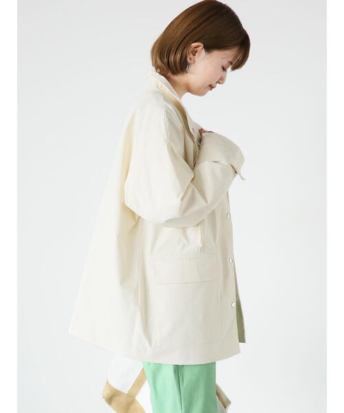 Lugnoncure（ルノンキュール）の「【撥水・防花粉】ユーティリティジャケット（ノーカラージャケット・レディース・ネイビー/ベージュ/オフホワイト・F）」の17枚目の写真