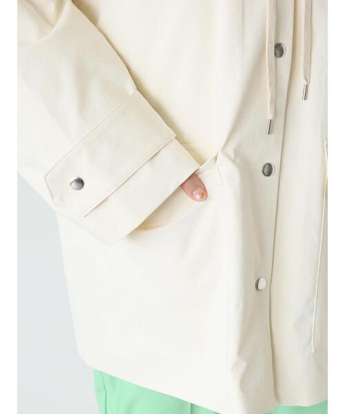 Lugnoncure（ルノンキュール）の「【撥水・防花粉】ユーティリティジャケット（ノーカラージャケット・レディース・ネイビー/ベージュ/オフホワイト・F）」の19枚目の写真