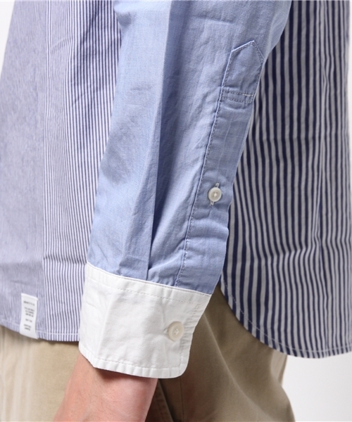 AZUL by moussy(アズールバイマウジー)の「クレイジー配色長袖シャツ(シャツ/ブラウス・メンズ・ブルー・MEDIUM/SMALL/LARGE/X-SMALL/X-LARGE)」の6枚目の写真