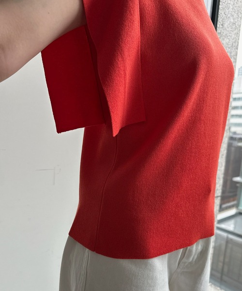 DouDou(ドゥドゥ)の「【WEB限定】フリルニットトップス(ニット/セーター・レディース・ベージュ/オレンジ/ブラック/オフホワイト・FREE)」の14枚目の写真