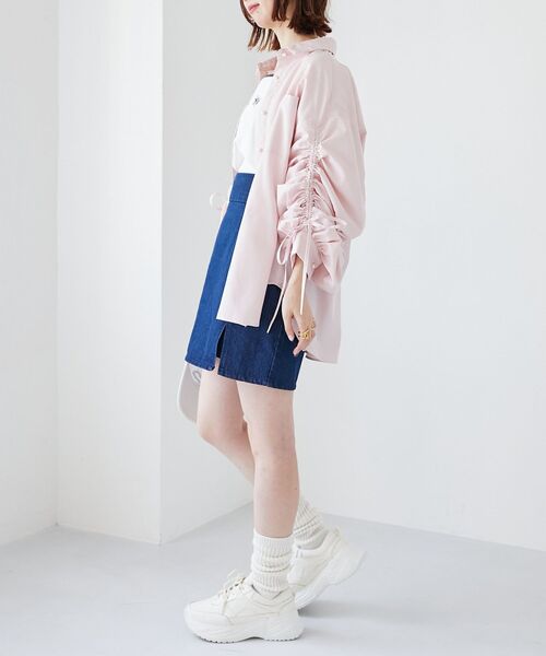 MAJESTIC LEGON(マジェスティックレゴン)の「ドロストスリーブシャツ(シャツ/ブラウス・レディース・ホワイト系その他2/ベージュ系その他2/ピンク系その他2・MEDIUM)」の20枚目の写真