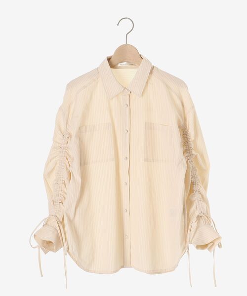 MAJESTIC LEGON(マジェスティックレゴン)の「ドロストスリーブシャツ(シャツ/ブラウス・レディース・ホワイト系その他2/ベージュ系その他2/ピンク系その他2・MEDIUM)」の6枚目の写真