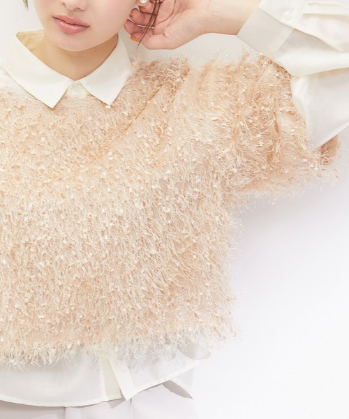 ROPE' PICNIC（ロペピクニック）の「テープヤーントップス（Tシャツ/カットソー・レディース・グレー/オフホワイト/ブラック/ベージュ・38）」の4枚目の写真