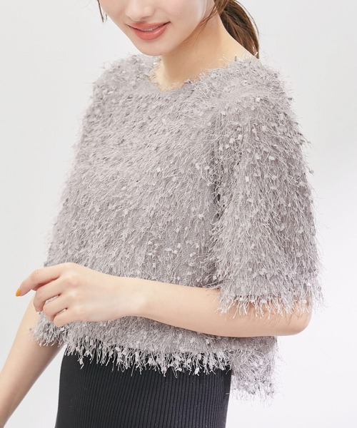 ROPE' PICNIC（ロペピクニック）の「テープヤーントップス（Tシャツ/カットソー・レディース・グレー/オフホワイト/ブラック/ベージュ・38）」の3枚目の写真
