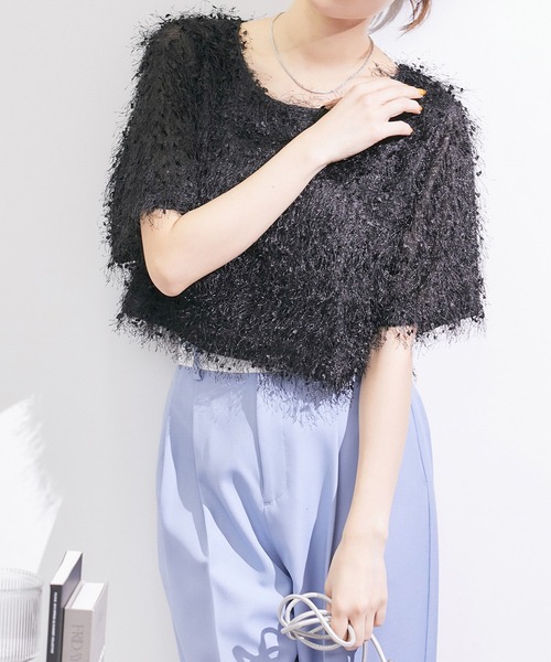 ROPE' PICNIC（ロペピクニック）の「テープヤーントップス（Tシャツ/カットソー・レディース・グレー/オフホワイト/ブラック/ベージュ・38）」の22枚目の写真