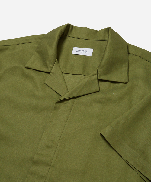 Saturdays NYC(サタデーズ ニューヨークシティ )の「York Camp Collar Ss Shirt(シャツ/ブラウス・メンズ・オリーブ/ブラック/オフホワイト・M/L)」の11枚目の写真