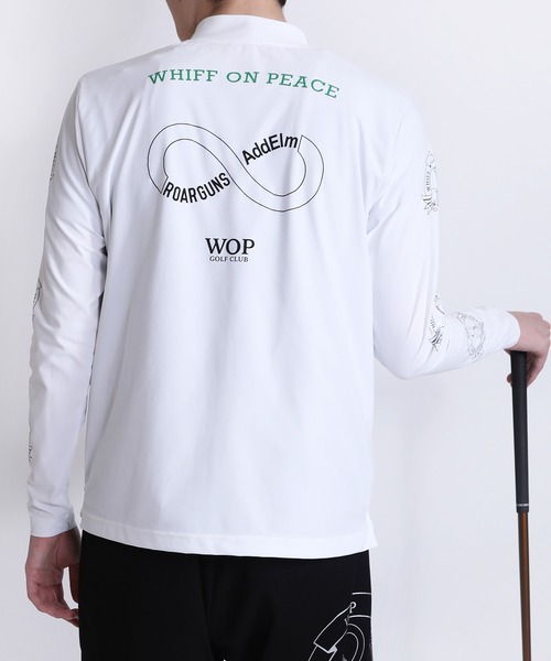 roarguns（ロアーガンズ）の「AddElm INFINITI LOGO MOCK NECK LONG T（Tシャツ/カットソー・メンズ・ブラック/ホワイト・1/3）」の2枚目の写真