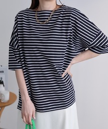 【USAコットン】ボートネックTシャツ/カットソー