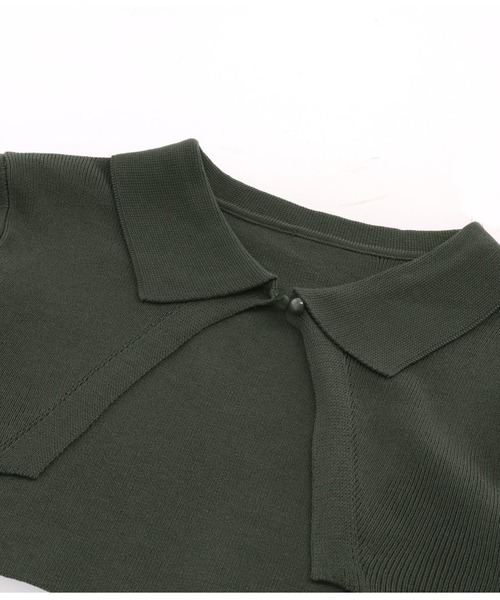 ANAP(アナップ)の「ポロカラーボレロ ハートネックワンピース アンサンブル(ワンピース・レディース・グリーン/スミクロ/グレー・FREE)」の15枚目の写真