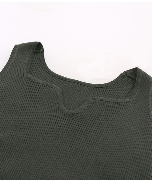 ANAP(アナップ)の「ポロカラーボレロ ハートネックワンピース アンサンブル(ワンピース・レディース・グリーン/スミクロ/グレー・FREE)」の14枚目の写真