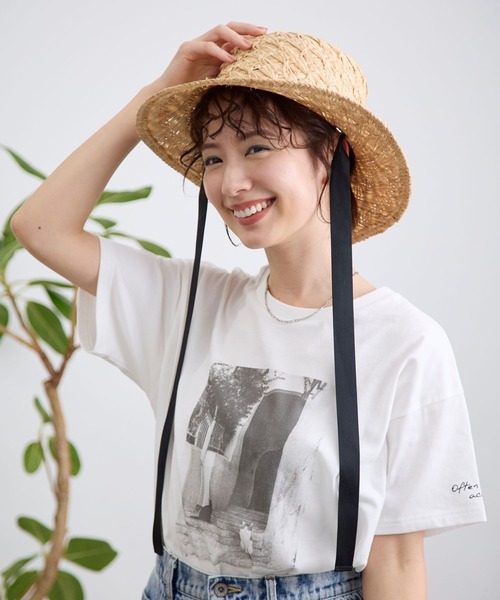 LEPSIM（レプシィム）の「つば広ラフィアハット　995101（ハット・レディース・ベージュ系その他/ベージュ・ONE SIZE）」の4枚目の写真