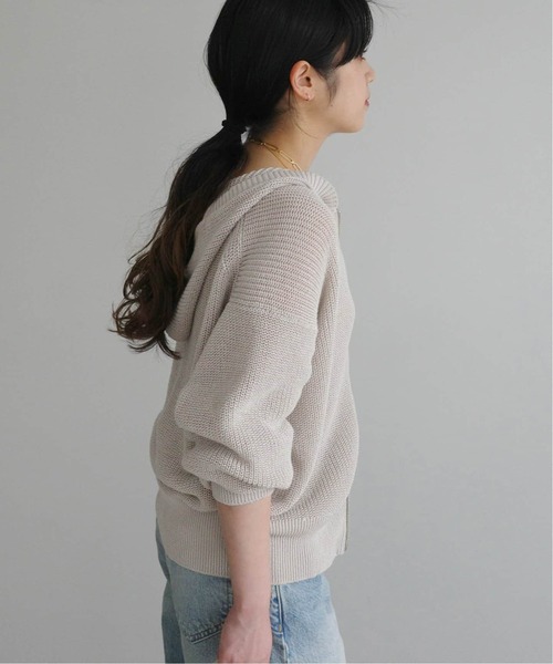 AP STUDIO（エーピーストゥディオ）の「ギマコットンフーディ―（パーカー・レディース・チャコールグレー/ライトグレー・FREE）」の3枚目の写真