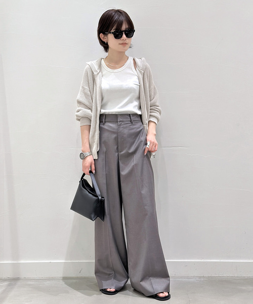 AP STUDIO（エーピーストゥディオ）の「ギマコットンフーディ―（パーカー・レディース・チャコールグレー/ライトグレー・FREE）」の21枚目の写真