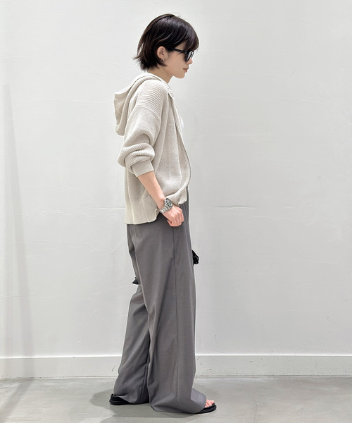 AP STUDIO（エーピーストゥディオ）の「ギマコットンフーディ―（パーカー・レディース・チャコールグレー/ライトグレー・FREE）」の22枚目の写真