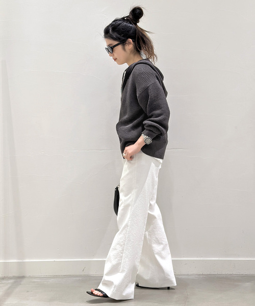 AP STUDIO（エーピーストゥディオ）の「ギマコットンフーディ―（パーカー・レディース・チャコールグレー/ライトグレー・FREE）」の13枚目の写真