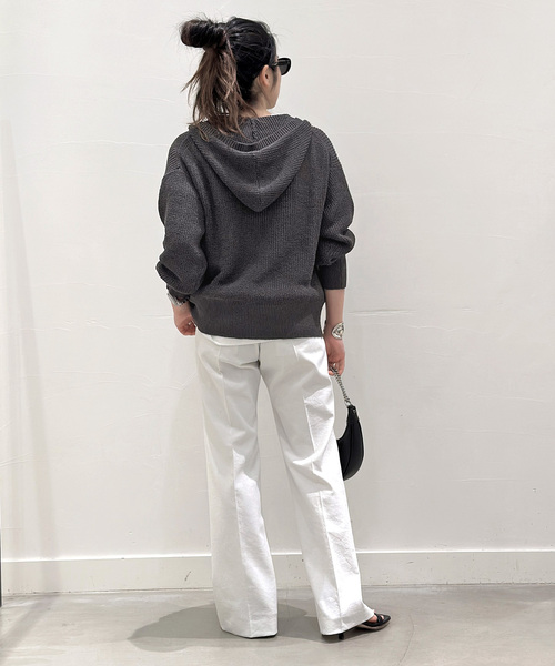 AP STUDIO（エーピーストゥディオ）の「ギマコットンフーディ―（パーカー・レディース・チャコールグレー/ライトグレー・FREE）」の14枚目の写真