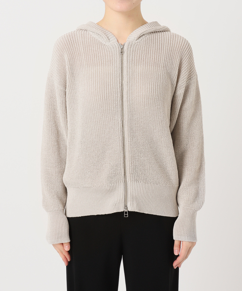 AP STUDIO（エーピーストゥディオ）の「ギマコットンフーディ―（パーカー・レディース・チャコールグレー/ライトグレー・FREE）」の10枚目の写真