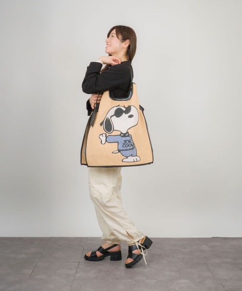 ANITA BILARDI(アニタビラルディ)の「【ANITA BILARDI/アニタビラルディ】かごバッグ トートバッグ PICASSO SNOOPY(かごバッグ・レディース・ベージュ・FREE)」の11枚目の写真
