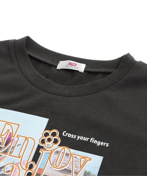 algy（アルジー）の「テンシャプリントビッグT（Tシャツ/カットソー・キッズ・ミント/チャコール/オフホワイト・X-SMALL/XX-SMALL/SMALL/MEDIUM）」の5枚目の写真