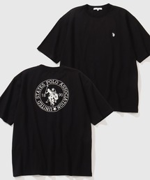 【U.S. POLO ASSN./ユーエスポロアッスン】ワンポイント刺繍バックプリントクルーショートスリーブTシャツ