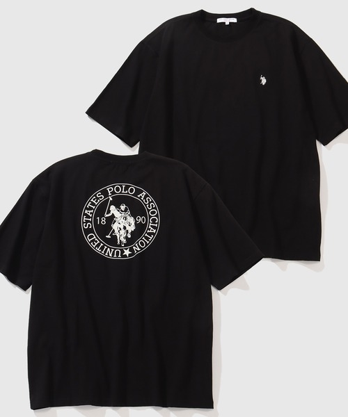 U.S. POLO ASSN.(ユーエスポロアッスン)の「【U.S. POLO ASSN./ユーエスポロアッスン】ワンポイント刺繍バックプリントクルーショートスリーブTシャツ(Tシャツ/カットソー・メンズ・オフホワイト/ネイビー/スミクロ/ブラック/杢グレー・LL/L/M)」の3枚目の写真