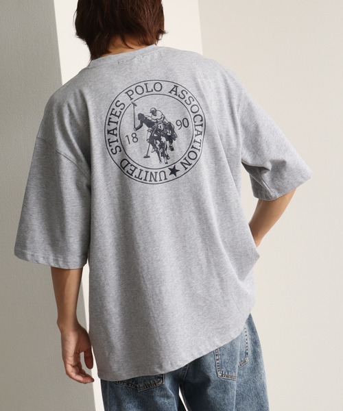 U.S. POLO ASSN.(ユーエスポロアッスン)の「【U.S. POLO ASSN./ユーエスポロアッスン】ワンポイント刺繍バックプリントクルーショートスリーブTシャツ(Tシャツ/カットソー・メンズ・オフホワイト/ネイビー/スミクロ/ブラック/杢グレー・LL/L/M)」の22枚目の写真
