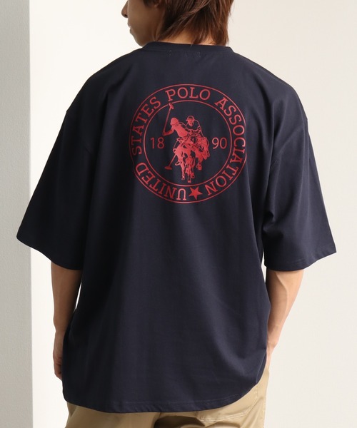U.S. POLO ASSN.(ユーエスポロアッスン)の「【U.S. POLO ASSN./ユーエスポロアッスン】ワンポイント刺繍バックプリントクルーショートスリーブTシャツ(Tシャツ/カットソー・メンズ・オフホワイト/ネイビー/スミクロ/ブラック/杢グレー・LL/L/M)」の18枚目の写真