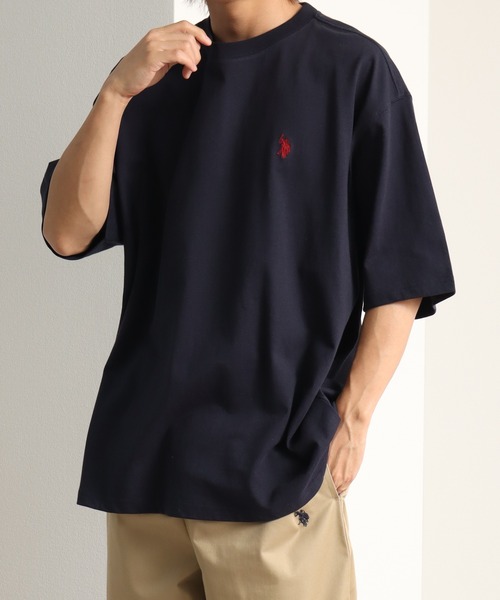 U.S. POLO ASSN.(ユーエスポロアッスン)の「【U.S. POLO ASSN./ユーエスポロアッスン】ワンポイント刺繍バックプリントクルーショートスリーブTシャツ(Tシャツ/カットソー・メンズ・オフホワイト/ネイビー/スミクロ/ブラック/杢グレー・LL/L/M)」の19枚目の写真