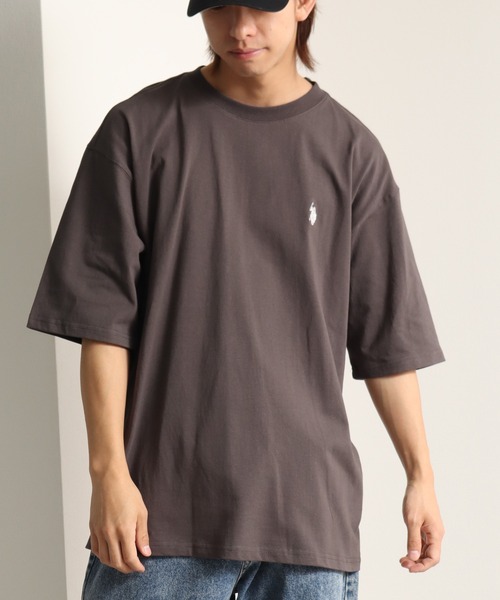 U.S. POLO ASSN.(ユーエスポロアッスン)の「【U.S. POLO ASSN./ユーエスポロアッスン】ワンポイント刺繍バックプリントクルーショートスリーブTシャツ(Tシャツ/カットソー・メンズ・オフホワイト/ネイビー/スミクロ/ブラック/杢グレー・LL/L/M)」の16枚目の写真